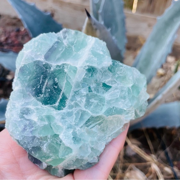 Green Fluorite Quartz Crystal 621 grams Mineral Huge Raw Natural Specimen #80 - Picture 5 of 15